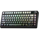 Aula F75 Max Mekanik Klavye Kablosuz Reaper Switch Oyun İçin TKL RGB Bağlantı Özelliği - Siyah