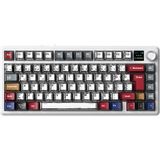 Aula F75 Max Mekanik Rgb Tkl Graywood V4 Switch Kablosuz Makrolu Hot Swap Türkçe Q Klavye Comic - Beyaz