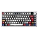 Aula F75 Max Mekanik RGB TKL GrayWood V4 Switch Kablosuz Makrolu Hot Swap Türkçe Q Klavye Comic