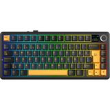 Aula F75 Max Mekanik Rgb Tkl Graywood V4 Switch Kablosuz Makrolu Hot Swap Türkçe Q Klavye Siyah