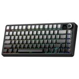 Aula F75 Max Mekanik RGB TKL Reaper Switch Kablosuz Makrolu Hot Swap Gaming Klavye Gri