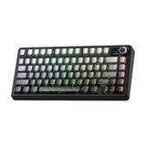 Aula F75 Max Mekanik Rgb Tkl Reaper Switch Kablosuz Makrolu Hot Swap Klavye Desenli Siyah siyah