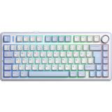 Aula F75 Mekanik Kablosuz TKL Oyun Klavyesi Buz Mavisi RGB Bağlantı Türü Hot Swap