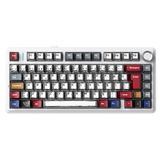 Aula F75 Mekanik RGB TKL GrayWood V4 Switch Kablosuz Makrolu Hot Swap Türkçe Q Klavye Comic