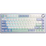 Aula F75 Mekanik Rgb Tkl Ice Vein Switch Kablosuz Makrolu Hot Swap Klavye Pastel - Mor