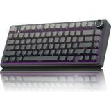 Aula F75 Mekanik Rgb Tkl Reaper Switch Kablosuz Makrolu Hot Swap Klavye Gradyan Gri