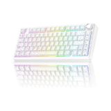 Aula F75 Mekanik Rgb Tkl Seiya Switch Kablosuz Makrolu Hot Swap Gaming Klavye Desenli Beyaz beyaz