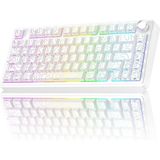 Aula F75 Mekanik Rgb Tkl Seiya Switch Kablosuz Makrolu Hot Swap Klavye Desenli Beyaz