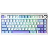 Aula F75 Mekanik Rgb Tkl Star Vector Switch Kablosuz Makrolu Hot Swap Klavye Mor