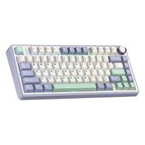 Aula F75 Pastel Mekanik RGB TKL Reaper Switch Kablosuz Makrolu Hot Swap Klavye