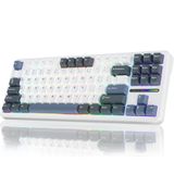 Aula F87 Beyaz Mekanik RGB TKL Graywood V3 Switch Kablosuz Makrolu Hot Swap Klavye