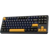 Aula F87 Mekanik GrayWood V3 Switch RGB TKL Kablosuz Makrolu Hot Swap Siyah Gaming Klavye