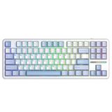 Aula F87 Pro Buz Mavi Mekanik Rgb Tkl Graywood V3 Switch Kablosuz Makrolu Hot Swap Klavye
