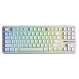 Aula F87 Pro Mekanik Rgb Tkl Kayhua Intelligent Switch Kablosuz Makrolu Hot Swap Klavye Desenli Beyaz