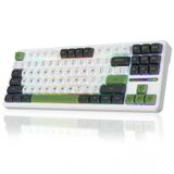 Aula F87 Yeşil Mekanik Rgb Tkl Graywood V3 Switch Kablosuz Makrolu Hot Swap Klavye