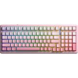 Aula F99 Mekanik Rgb Dream Sakura Switch 3 Modlu Kablosuz Makrolu Hot Swap Klavye Gradyan Pembe