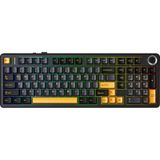 Aula F99 Pro 3 Modlu Rgb Hot Swap Mekanik Star Vector Switch Kablosuz Makrolu Klavye Siyah siyah