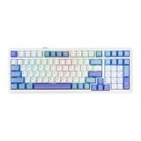 AULA F99 White Blue LEOBOG Greywood V3 Switch RGB Kablosuz Hotswap Mekanik Gaming Klavye