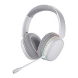 Aula G7 Pro Tri Mode Kablosuz Rgb Gaming Mikrofonlu Oyuncu Kulaklığı 7.1 Surround Ses 40MM Driver Düşük Gecikme E-Spor Kulaklık Beyaz