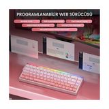 Aula Hero 68 He Manyetik Klavye Rapid Trigger Black King Switch 8000Hz Rgb Neon Tkl Hot Swap Oyuncu Klavyesi Pembe - Option-1 - 001-Renkli