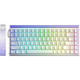 Aula Hero 84 He Manyetik Klavye Rapid Trigger Black King Switch 8000Hz Rgb Neon Tkl Hot Swap Oyuncu Klavyesi Desenli Beyaz