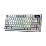 Aula Nova75 Mekanik Rgb Klavye Tkl Star Vector Switch Tri Mode Kablosuz Makrolu Hot Swap Gaming Oyuncu Klavyesi Gri gri