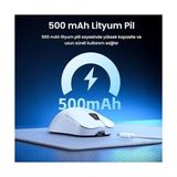Aula SC380 Pro PAW3311 Sensör 12000 Dpı 1000Hz Kablolu ve Kablosuz Gaming Oyuncu Mouse Beyaz - Option-1 - 001-Renkli