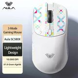 Aula Sc580x Lightweight Paw3395 Sensor 10000 Dpı 1000Hz Kablolu Ve Kablosuz Gaming Oyuncu Mouse Beyaz (Teşhir)