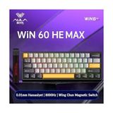 Aula WIN60 He Max Manyetik Klavye Rapid Trigger Wing Chun Switch 8000Hz Rgb Tkl Hot Swap Oyuncu Klavyesi Sarı - Option-1 - 001-Renkli
