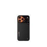 Aulumu İphone 17 Pro Ultra Siyah Slim Isı Dağıtıcı Aramid Fiber Magsafe Uyumlu Telefon Kılıfı