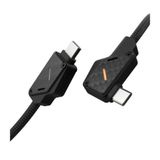 Aulumu M07 240W USB-C - USB-C Karbon Fiber Kablo | USB 3.1 Gen2 10Gbps | 4K@60Hz Video Çıkışı Hızlı Şarj | iPhone 17/16/15 Pro Max, NVMe SSD, Galaxy S25/S24/S23 Ultra, MacBook Pro -Siyah 3.9FT