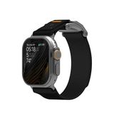 Aulumu Watch Ultra 1-2 Ve Series 10/9/8/7/6 Uyumlu Mag Buckle Mıknatıslı Slim Akıllı Saat Kordon - Siyah
