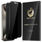 Auphoe 2 Paket 360 Gizlilik iPhone 15 Pro Ekran Koruyucu 4 Yollu Anti Casus Filtre 9H Temperli Cam Filmi Apple 15 Pro 6.1 inç