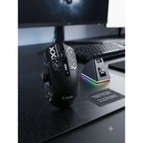 Aura Akse Rgb Kablolu & Kablosuz Şarj Standlı 24000 Dpı Oyuncu Mouse - Siyah