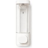 Aura Bath Mutfak ve Banyo Için Duvara Monte Pratik Sıvı Sabun ve Şampuan Dispenseri - Lüks Tasarım - 300ML - Beyaz