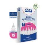Aura Bebe Bebek Burun Aspiratör Yedek Ucu 10 Adet Tüm Markalar ile Uyumlu