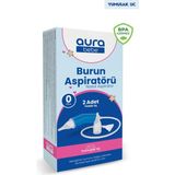 Aura Bebek Burun Aspiratörü Manuel Kullanım için 2 Yedek Uç ile BPA İçermeyen Tasarım - 2 Adet Yedek Uç