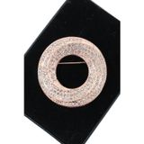 Aura Çemberi broş rose gold tonlu kristal taşlı pozitif enerji halkalı erkek kadın yaka iğnesi