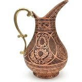 Aura Copper Ağır El Işlemesi Ördek Bakır Sürahi 1.2mm Kalın Saf Bakır 2 Lt - 24 cm Rose/ Gümüş Bakır Renk - Rose Gold - 2000 ml