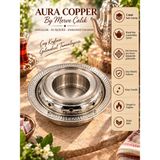 Aura Copper Bakır Balkon Sefası Büyük Boy Çaydanlık Isıtıcı Ocağı 1 mm El Dövmesi