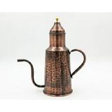 Aura Copper Geleneksel Bakır El Dövmesi Yağdanlık & Sosluk & Sirkelik 700 ml - Siyah - Kahverengi