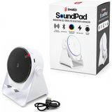Aura Ev Mağazası Soundpad 5ın1 - 5W - 2000MAH Temas Ile Ses Yükseltme - Telefon Stand - Usb-C Şarj Beyaz Indiksiyon Ses Yükseltici Bluetooth Hoparlör Speaker EKD-S11 BX40