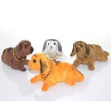 Aura Garage Kafa Sallayan Köpek Aksesuar, Dekoratif Peluş Köpek Figürleri, Araç İçi Süs, Renkli Tasmalı