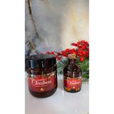 Aura Gift Shop Merry Christmas Etiketli Mum Ve Dekoratif Kibrit Seti, 210ml Vanilya Kokulu Mum, Yılbaşı - 1 Adet