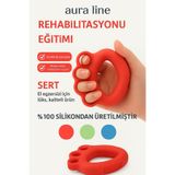 AURA LİNE Silikon El Bilek Parmak Güçlendirme, KIRMIZI Ameliyat Sonrası El Stres Egzersizi lüks silikon