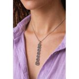 Aura Line – Uzun Form Sembol Detaylı Unisex Metal Kolye