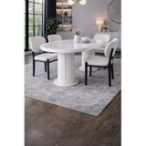 Aura Oval Çift Ayaklı Modern Yemek Odası Masa Takımı