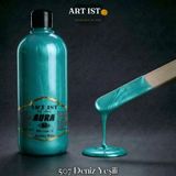 AURA Sedefli ve Vernikli Metalik Akrilik Boya 500 ml – 507 Deniz Yeşili | Ahşap, Metal, Seramik,Hobi