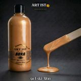 AURA Sedefli ve Vernikli Metalik Akrilik Boya 500 ml – 511 Eski Altın | Ahşap, Metal, Seramik, Hobi