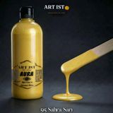 AURA Sedefli ve Vernikli Metalik Akrilik Boya 500 ml – 515 Sahra Sarı | Ahşap, Metal, Seramik, Hobi